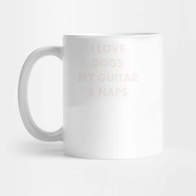 I LOVE DOGS GUITAR NAPS WHITE by Prairie Ridge Designs